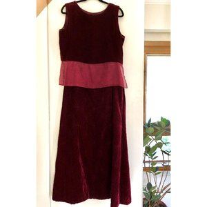 Vintage 90s Silk Velvet 2-piece Designer Dress